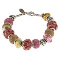 Signature Moments Sterling Silver Italian Ceramic Heart Theme Bracelet