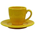 Waechtersbach Lemon Peel Espresso Cups and Saucers (Set of 4)