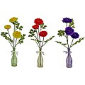Ranunculous 15-inch Decorative Flower in Vase (Set of 3)