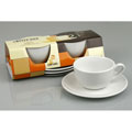 Konitz Coffee Bar White Mugs/ Saucers (Set of 2)