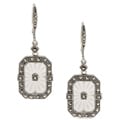 MARC Sterling Silver Marcasite and Crystal Earrings