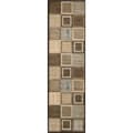 Illusion Blue Blocks Rug (2'3 x 7'6)