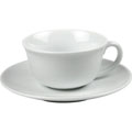 Konitz White 6-ounce Tea Cups and Saucers (Set of 4)