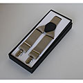 Ferrecci Men's Tan Suspenders