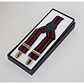 Ferrecci Men's Black Striped Suspenders