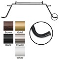 Bay Window 1-inch Diameter Double Curtain Rod Set