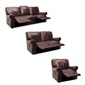 Winchester Burgundy Italian Leather Reclining Sofa, Loveseat and Chair