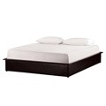 Studio C. King Brown Faux Leather Bed