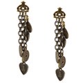 Charming Life Pewter Antique-style Asian Coin Dangle Earrings