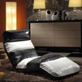 Naomi Black and White Memory Foam Floor Lounge Chair