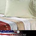Grand Luxe Egyptian Cotton 500 Thread Count Swirl Queen-size Deep Pocket Sheet Set