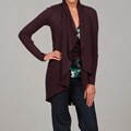 Calvin Klein Women's Heather Plum Drape Cardigan