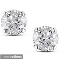 14k White Gold 1/4ct TDW Certified Diamond Earrings (I-J, I1-I2)