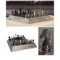 Recycled Metal 'Rustic Pyramid' Auto Part Chess Set (Mexico)