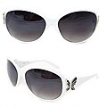 Women's White Butterfly Fashion Sunglasses