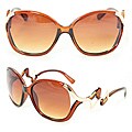 Women's Two-tone Round Fashion Sunglasses