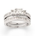 14k White Gold 1ct TDW Princess-cut Diamond Bridal Ring Set (H-I, I1-I2)
