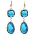 Rivka Friedman 18k Goldplated Blue Crystal Dangle Earrings