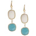 Rivka Friedman 18k Goldplated Blue Quartzite and MOP Earrings