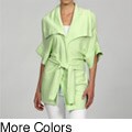 Vivienne Vivienne Tam Women's Extended Shoulder Shawl Collar Kimono Cardigan