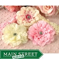 Headbandz 5-piece Pink and Cream Headbands and Flowers Set