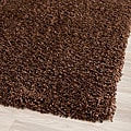 Cozy Solid Brown Shag Rug (4' x 6')