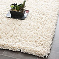 Hand-woven Bliss Ivory Shag Rug (9'6 x 13'6)