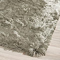 Hand-woven Silken Titanium Grey Shag Rug (5' x 7')