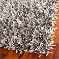 Hand-woven Medley Platinum Textured Shag Rug (5' x 8')