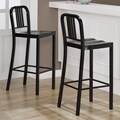 Black Metal Bar Stools (Set of 2)