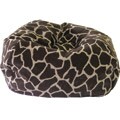 Jumbo Round Giraffe Sueded Bean Bag