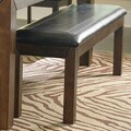 Luke 60-inch Brown/ Black Bench
