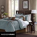 Madison Park Kirkwood Blue 7-piece Queen-size Comforter Set