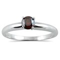 14k White Gold 1/4ct TDW Red Diamond Solitaire Engagement Ring