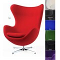 Red Wool Egg Chair