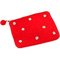 Wool Felt Scarlet Daisies Change Wallet (Nepal)