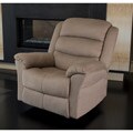 Abbyson Living Sydney Beige Microsuede Rocker Recliner