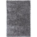 Hand-tufted Grey Shag Polyester Rug (3'6 x 5'6)