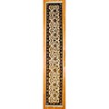 Indo Hand-knotted Ivory/ Black Mahal Wool Rug (2'6 x 16')