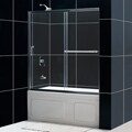 DreamLine Infinity Plus 56-60-inch Brushed Nickel Sliding Tub Door