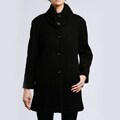 Larry Levine Women's Plus Size Tweed Herringbone Coat