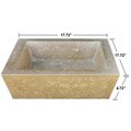 Concrete Square Incline Beige Sink