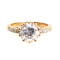 NEXTE Jewelry Gold Overlay Cubic Zirconia Solitaire Ring