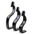 Soapstone Black 12-inch Samburu Abstract Statue (Kenya)