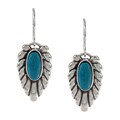 Southwest Moon Sterling Silver Turquoise Wing Earrings