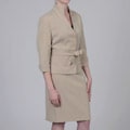 Sharagano Women's Heather Sand Skirt Suit