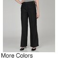 Larry Levine Women's Flat-front Pants