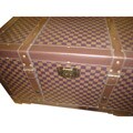 Phat Tommy Dark Brown Hickory Decorative Wooden Storage Trunk