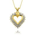 18k Gold over Silver 1/3ct TDW Diamond Heart Necklace (I-J, I2-I3)