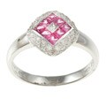 Encore by Le Vian 18k Gold Pink Sapphire and 1/4ct TDW Diamond Ring